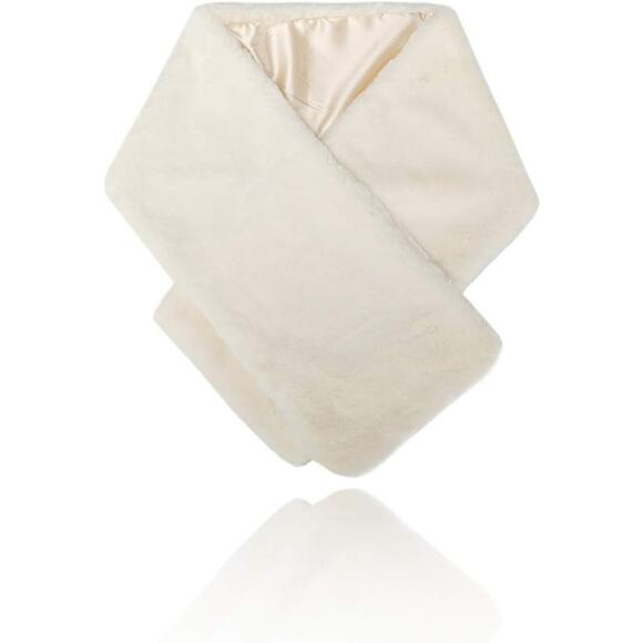 Women's Wedding Faux Fur Shawl and Wrap Yalice Bridal - Picture 2 of 5